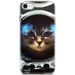 Apple Iphone 8 Uyumlu Kılıf Mista Astro Kedi Full Hd