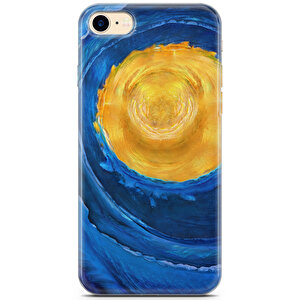Apple Iphone 7 Uyumlu Kılıf Polka 15 Fit Koruma Sarı Mavi