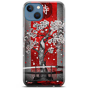 Apple Iphone 13 Uyumlu Kılıf Asian 24 Silikon Kızıl Ağaç