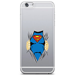 Apple Iphone 6s Uyumlu Kılıf Heroes 33 Sert Silikon Superman Kostüm Şeffaf