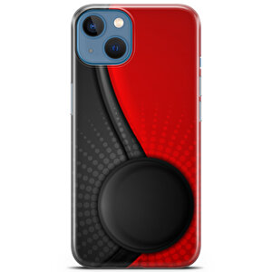 Apple Iphone 13 Uyumlu Kılıf Black Red-45 Telefon Kabı Buton