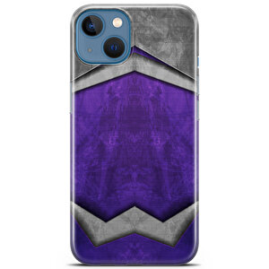 Apple Iphone 13 Uyumlu Kılıf Black Purple-27 Glossy Robotik