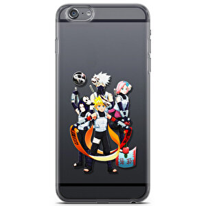 Apple Iphone 6 Plus Uyumlu Kılıf Naruto 43 Hybrid Şeffaf