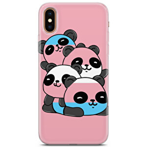 Apple Iphone Xs Max Uyumlu Kılıf Panda 01 Silicone