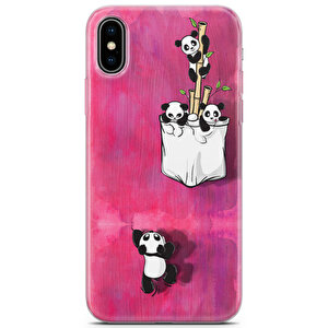 Apple Iphone X Uyumlu Kılıf Panda 33 Hd
