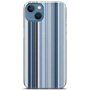 Apple Iphone 13 Uyumlu Kılıf Black Blue-48 Glossy Uzamsal