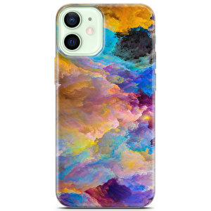 Apple Iphone 12 Uyumlu Kılıf Mista Colorful Cover