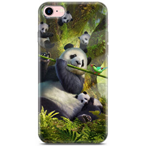 Apple Iphone 8 Uyumlu Kılıf Panda 16 Koruma Kılıfı