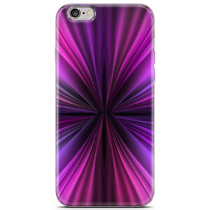 Apple Iphone 6 Plus Uyumlu Kılıf Black Purple-05 Cover Mor Mavi