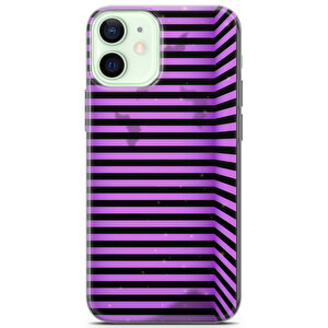 Apple Iphone 12 Uyumlu Kılıf Black Purple-26 Lüks Derin Mor