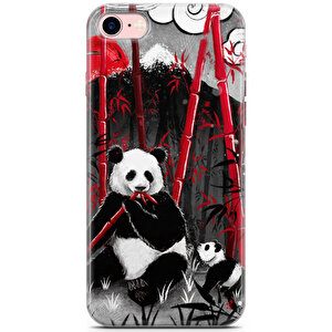 Apple Iphone 8 Uyumlu Kılıf Panda 15 Silicone