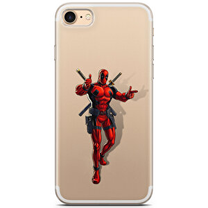 Apple Iphone 7 Uyumlu Kılıf Heroes 17 Baskılı Deadpool Şeffaf