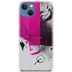 Apple Iphone 13 Uyumlu Kılıf Black Purple-43 Fit Koruma Anime Pink