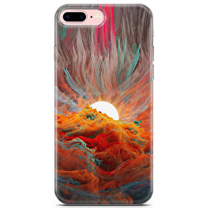 Apple Iphone 7 Plus Uyumlu Kılıf Mista Fragments Sunset Silicone