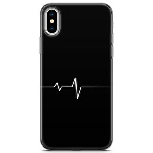 Apple Iphone Xs Max Uyumlu Kılıf Mista Heart Çizgi Kap