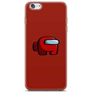 Apple Iphone 6 Uyumlu Kılıf Mista Among Us Red Silikon