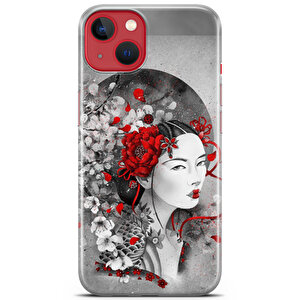 Apple Iphone 13 Mini Uyumlu Kılıf Asian 17 Case Kırmızı Dudaklı