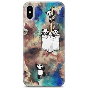 Apple Iphone Xs Uyumlu Kılıf Panda 31 Koruma Kılıfı