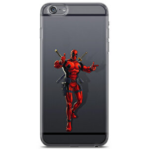 Apple Iphone 6 Plus Uyumlu Kılıf Heroes 17 Kapak Deadpool Şeffaf