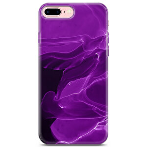 Apple Iphone 7 Plus Uyumlu Kılıf Black Purple-23 Renkli Girdap