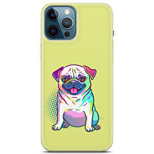 Apple Iphone 12 Pro Max Uyumlu Kılıf Pug 02 Uv Kapak Colorful