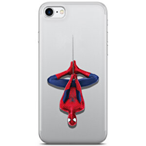 Apple Iphone 8 Uyumlu Kılıf Heroes 04 Telefon Kılıfı Spider Man Şeffaf