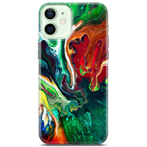 Apple Iphone 12 Uyumlu Kılıf Mista Akrilik Paint Kab