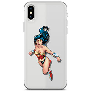 Apple Iphone Xs Max Uyumlu Kılıf Heroes 09 Telefon Kabı Wonder Woman Şeffaf