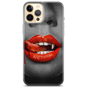 Apple Iphone 12 Pro Uyumlu Kılıf Black Red-19 Bumper Vampirella