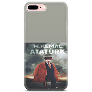 Apple Iphone 7 Plus Uyumlu Kılıf Mista Paltolu Atatürk Desenli