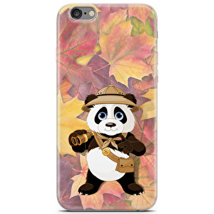 Apple Iphone 6s Uyumlu Kılıf Panda 08 Sert Silikon