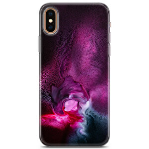 Apple Iphone Xs Uyumlu Kılıf Mista Mor Hücreler Silikon