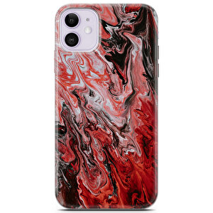 Apple Iphone 11 Uyumlu Kılıf Mista Kızıl Tablo Armor