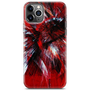 Apple Iphone 11 Pro Uyumlu Kılıf Black Red-09 Desenli Pastel