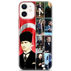 Apple Iphone 12 Mini Uyumlu Kılıf Mista Atatürk 8li Kolaj Full Hd