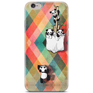 Apple Iphone 6s Plus Uyumlu Kılıf Panda 36 Tam Koruma