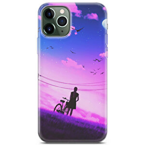 Apple Iphone 11 Pro Max Uyumlu Kılıf Algorand 28 Darbe Önleyici Bisikletli Kız