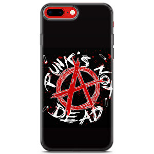Apple Iphone 8 Plus Uyumlu Kılıf Punky 15 Darbe Emici Punk's Not Dead