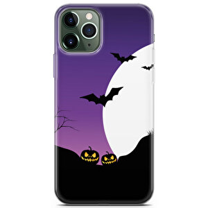Apple Iphone 11 Pro Max Uyumlu Kılıf Black Purple-13 Koruma Balkabağı