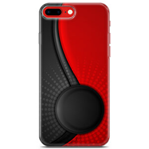Apple Iphone 8 Plus Uyumlu Kılıf Black Red-45 Telefon Kabı Buton