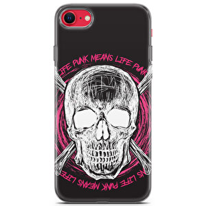 Apple Iphone Se 2022 Uyumlu Kılıf Punky 10 Soft Silikon Punk Kurukafa