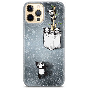 Apple Iphone 12 Pro Uyumlu Kılıf Panda 37 Soft