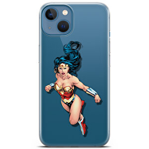 Apple Iphone 13 Uyumlu Kılıf Heroes 09 Koruyucu Kapak Wonder Woman Şeffaf