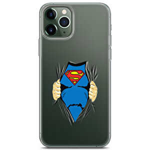 Apple Iphone 11 Pro Uyumlu Kılıf Heroes 33 Tpu Superman Kostüm Şeffaf