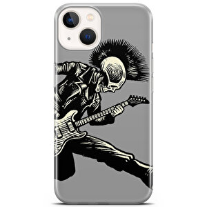 Apple Iphone 13 Mini Uyumlu Kılıf Punky 07 Desenli Punk Gitarist