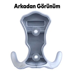 Martı Duvar Vestiyer Portmanto Askısı Dolap Elbise Askılığı Gri Plastik Askı askılık