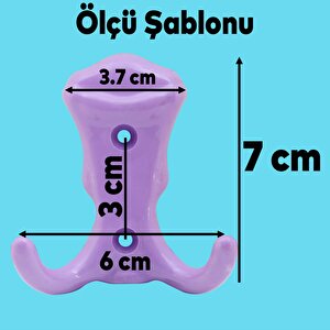 Martı Duvar Vestiyer Portmanto Askısı Dolap Elbise Askılığı Lila Renk Plastik Askı askılık