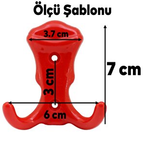 Martı Duvar Vestiyer Portmanto Askısı Dolap Elbise Askılığı Kırmızı Renk Plastik Askı askılık