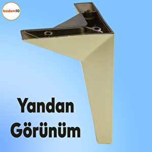 Kale Lüks Mobilya Kanepe Sehpa Tv Ünitesi Koltuk Ayağı 15 Cm Altın Gold Baza Ayakları
