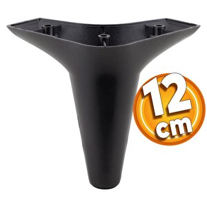 Aspen Lüks Mobilya Kanepe Sehpa Tv Ünitesi Koltuk Ayağı 12 Cm Siyah Baza Ayak